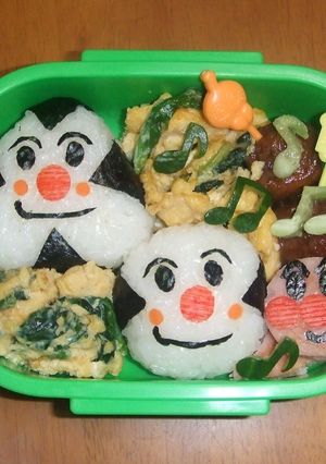 キャラ弁　おむすびまん と こむすびまん-レシピのメイン写真