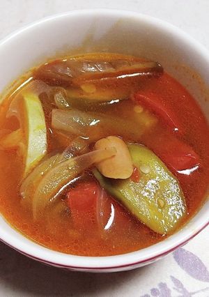 スープの素を使う、楽ちん夏野菜スープ-レシピのメイン写真