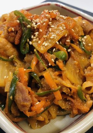 豚肉とカラフル野菜の簡単プルコギ風-レシピのメイン写真