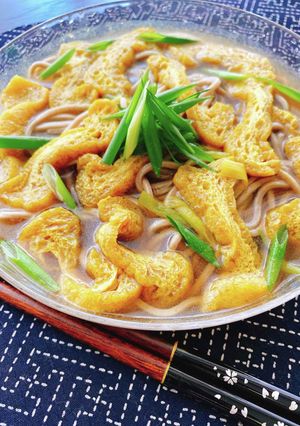 つめた~い!きつねカレー蕎麦-レシピのメイン写真
