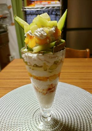 ヨウサマの減塩おやじのメロンパフェ-レシピのメイン写真