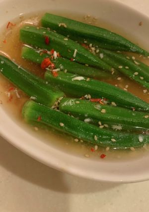 簡単　無限塩漬けオクラ　水食豊富　腸活！-レシピのメイン写真