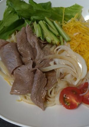 めんつゆで簡単、牛しゃぶうどん☆-レシピのメイン写真