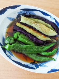万願寺唐辛子と茄子の揚げ浸し-レシピのメイン写真