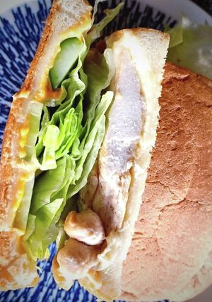 ボリュームたっぷり☆ローストチキンサンド-レシピのメイン写真