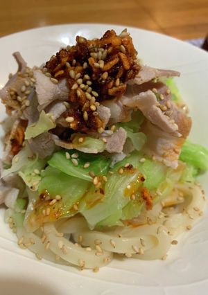 キャベツと豚バラの冷やしうどん-レシピのメイン写真