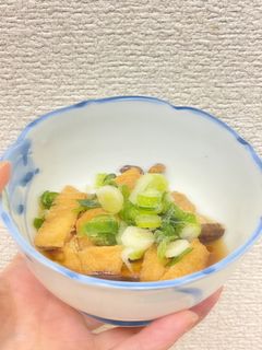【超ズボラ】簡単椎茸と油あげの煮物風-レシピのメイン写真