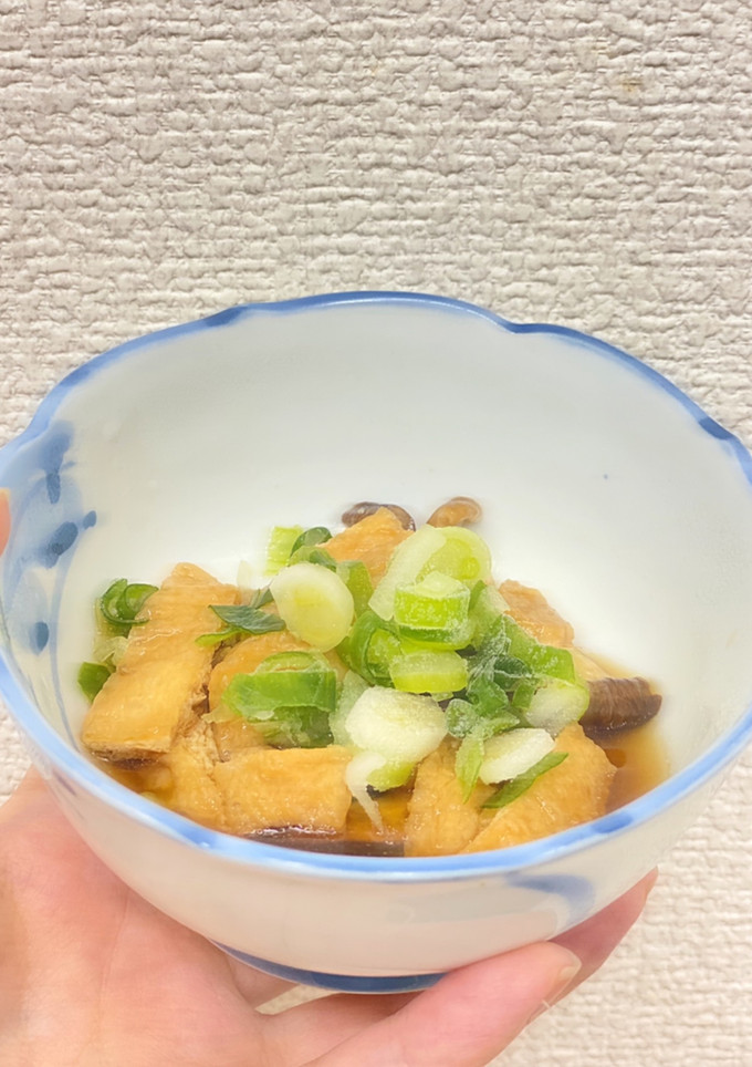 【超ズボラ】簡単椎茸と油あげの煮物風-レシピのメイン写真