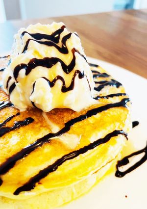 もちもちさっぱり♡ヨーグルトホットケーキ-レシピのメイン写真