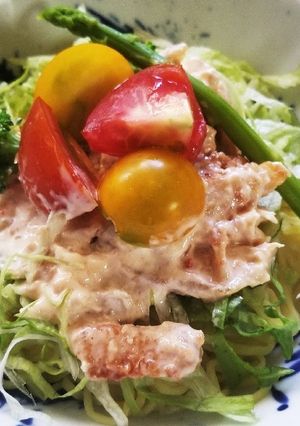 野菜たっぷり♪チリマヨ冷し麺-レシピのメイン写真