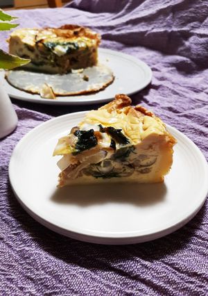 パイシートで簡単カフェ風、厚切りキッシュ-レシピのメイン写真