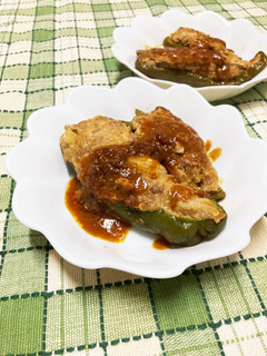味噌がミソ☺ ピーマンの肉詰め煮-レシピのメイン写真