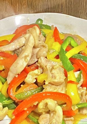 彩鮮やか・鶏もも肉で青椒肉絲風-レシピのメイン写真