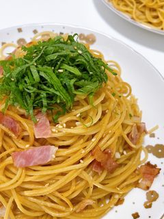 カリカリベーコンと大葉の和風パスタ-レシピのメイン写真