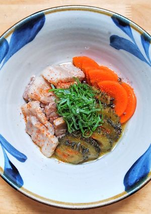 豚バラ肉とゴーヤと人参の重ね煮-レシピのメイン写真