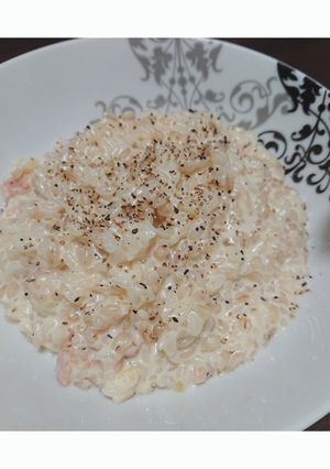 もち麦＆白米で！簡単チーズリゾット-レシピのメイン写真