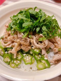 簡単楽チン豚しゃぶとみょうがのさっぱり丼-レシピのメイン写真