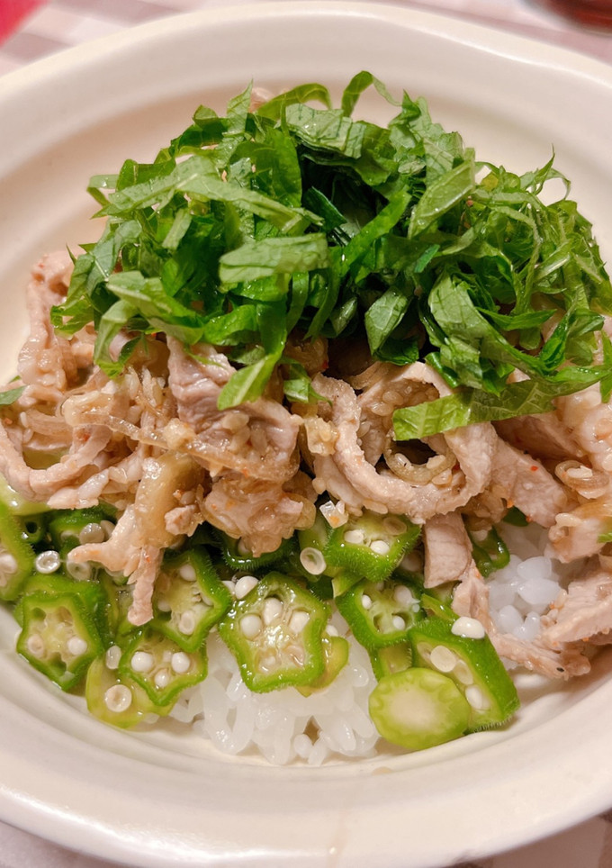 簡単楽チン豚しゃぶとみょうがのさっぱり丼-レシピのメイン写真