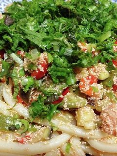 旬野菜のうどん炒め-レシピのメイン写真