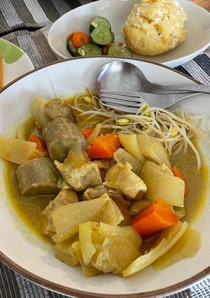 青いバナナのイエローカレー-レシピのメイン写真