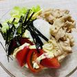 冷しゃぶ乗せサラダうどん