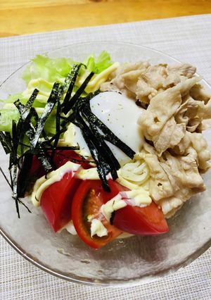 冷しゃぶ乗せサラダうどん-レシピのメイン写真