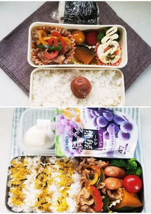 豚肉パプリカ炒め弁当(ま7.26)-レシピのメイン写真