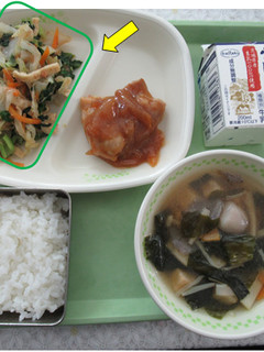 【学校給食】小松菜の減塩おひたし-レシピのメイン写真