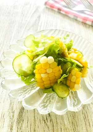 レンジでチンしたコーンでサラダ-レシピのメイン写真