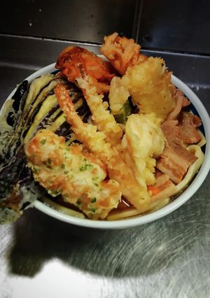 天婦羅 豚汁うどん❨(@≧↺≦@)❩wノ-レシピのメイン写真
