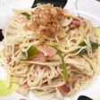 たけのこベーコンの素麺チャンプルー
