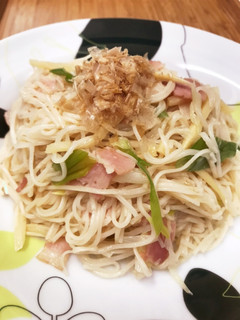 たけのこベーコンの素麺チャンプルー-レシピのメイン写真