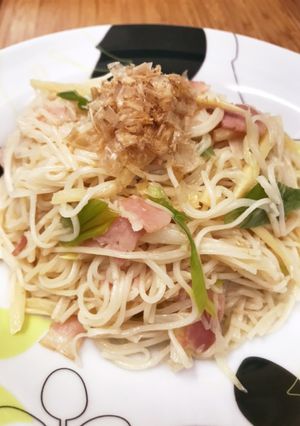たけのこベーコンの素麺チャンプルー-レシピのメイン写真