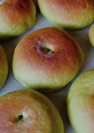 おうちカフェ★米粉入り！抹茶あんパン-レシピのメイン写真