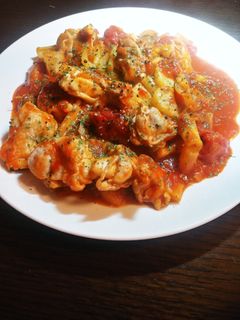鶏肉とセロリのガーリックトマト煮込み-レシピのメイン写真