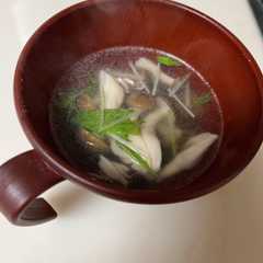 しめじと水菜の中華風スープ-レシピのメイン写真