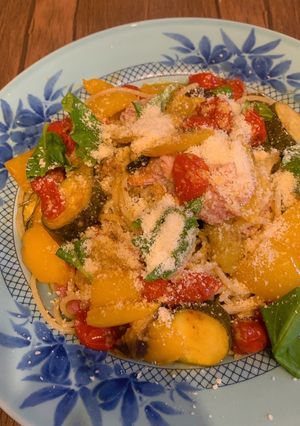 夏野菜と生ハムのオイルパスタ-レシピのメイン写真