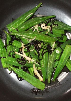 塩昆布オクラ♪簡単消化促進便秘に漢方薬膳-レシピのメイン写真