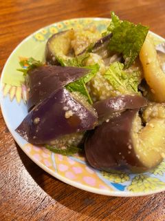 レンジで簡単!なすのめんつゆ胡麻和え-レシピのメイン写真