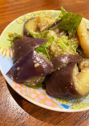 レンジで簡単！なすのめんつゆ胡麻和え-レシピのメイン写真