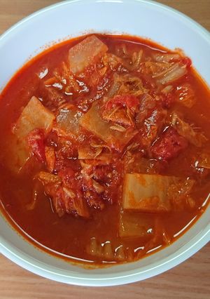白菜とツナのトマト煮-レシピのメイン写真
