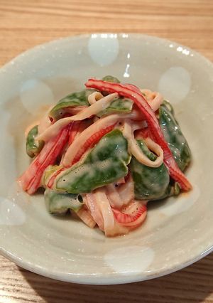 カニカマちぎりピーマンのマヨチャップ和え-レシピのメイン写真