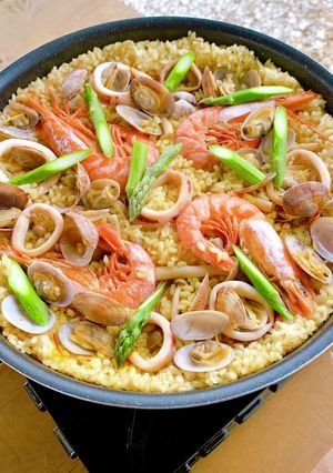 キャンプ飯*調味料1本で簡単パエリア-レシピのメイン写真