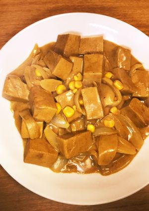 玉ねぎ高野豆腐とコーンのスープカレー-レシピのメイン写真