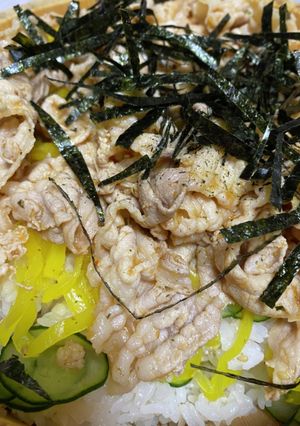 肉乗せちらし寿司-レシピのメイン写真