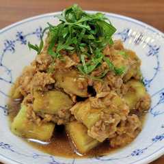 รูปของ 焼きナスとツナのマスタード和え
