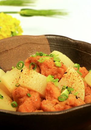 冷凍から揚げと大根の煮物-レシピのメイン写真
