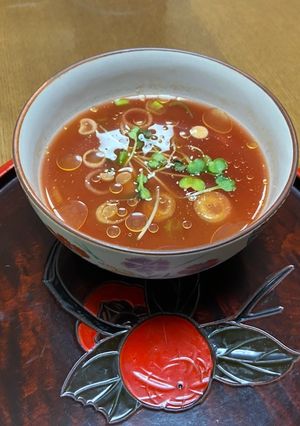 トマトジュースの冷製みそ汁-レシピのメイン写真