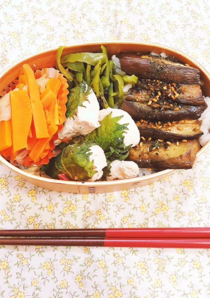茄子の蒲焼き丼弁当-レシピのメイン写真