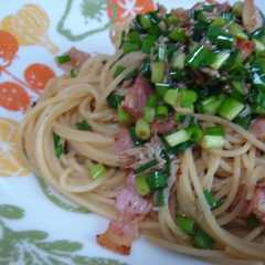 รูปของ やみつき　じゃことベーコンの和風パスタ